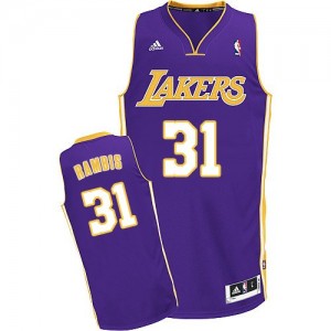 Maillot NBA Los Angeles Lakers #31 Kurt Rambis Violet Adidas Swingman Road - Homme