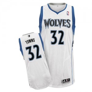 Maillot Authentic Minnesota Timberwolves NBA Home Blanc - #32 Karl-Anthony Towns - Homme