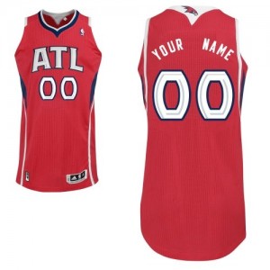 Maillot NBA Rouge Authentic Personnalisé Atlanta Hawks Alternate Homme Adidas