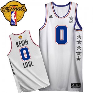 Maillot Swingman Cleveland Cavaliers NBA 2015 All Star 2015 The Finals Patch Blanc - #0 Kevin Love - Homme