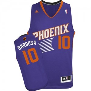 Maillot NBA Phoenix Suns #10 Leandro Barbosa Violet Adidas Swingman Road - Homme