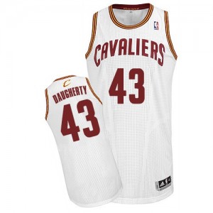 Maillot Adidas Blanc Home Authentic Cleveland Cavaliers - Brad Daugherty #43 - Homme