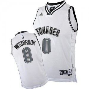 Maillot NBA Swingman Russell Westbrook #0 Oklahoma City Thunder Blanc - Homme