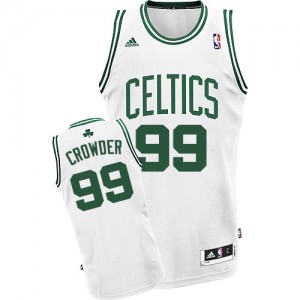 Maillot Adidas Blanc Home Swingman Boston Celtics - Jae Crowder #99 - Homme