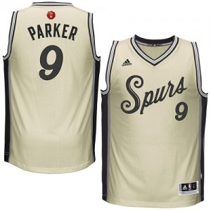 San Antonio Spurs Tony Parker #9 2015-16 Christmas Day Swingman Maillot d'équipe de NBA - Crème pour Homme