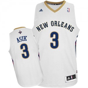 New Orleans Pelicans #3 Adidas Home Blanc Authentic Maillot d'équipe de NBA Soldes discount - Omer Asik pour Homme