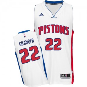 Detroit Pistons Danny Granger #22 Home Swingman Maillot d'équipe de NBA - Blanc pour Homme