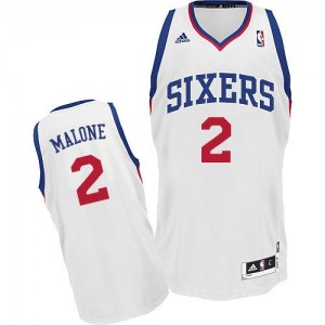 Maillot Swingman Philadelphia 76ers NBA Home Blanc - #2 Moses Malone - Homme