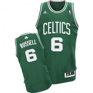 Maillot NBA Vert (No Blanc) Bill Russell #6 Boston Celtics Road Swingman Homme Adidas