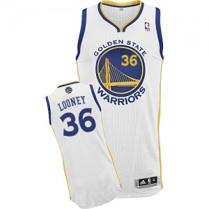 Maillot Adidas Blanc Home Authentic Golden State Warriors - Kevon Looney #36 - Homme