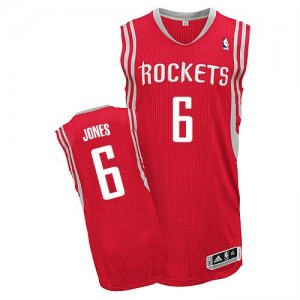 Maillot Adidas Rouge Road Authentic Houston Rockets - Terrence Jones #6 - Homme