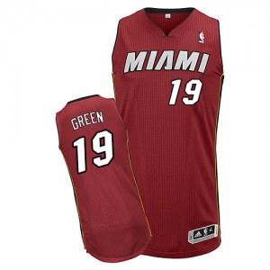 Miami Heat Gerald Green #19 Alternate Authentic Maillot d'équipe de NBA - Rouge pour Femme