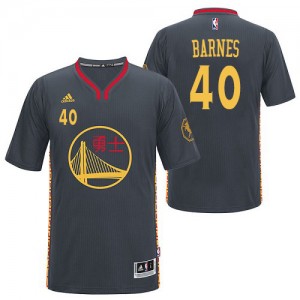 Golden State Warriors #40 Adidas Slate Chinese New Year Noir Authentic Maillot d'équipe de NBA Braderie - Harrison Barnes pour Homme