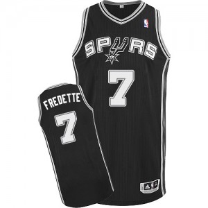 Maillot NBA Noir Jimmer Fredette #7 San Antonio Spurs Road Authentic Homme Adidas