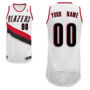 Portland Trail Blazers Authentic Personnalisé Home Maillot d'équipe de NBA - Blanc pour Homme