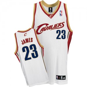Maillot Authentic Cleveland Cavaliers NBA Blanc - #23 LeBron James - Homme