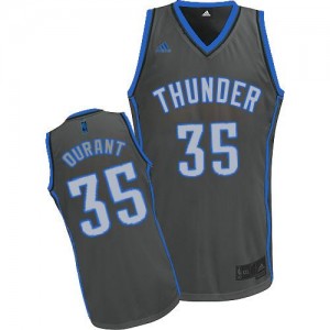 Maillot Adidas Gris Graystone Fashion Swingman Oklahoma City Thunder - Kevin Durant #35 - Homme