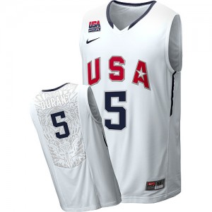 Team USA Nike Kevin Durant #5 2010 World Authentic Maillot d'équipe de NBA - Bleu marin pour Homme