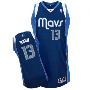 Maillot NBA Authentic Steve Nash #13 Dallas Mavericks Alternate Bleu marin - Homme
