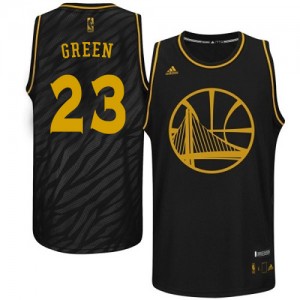 Maillot Adidas Noir Precious Metals Fashion Authentic Golden State Warriors - Draymond Green #23 - Homme