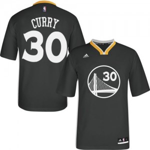 Maillot Swingman Golden State Warriors NBA Alternate Noir - #30 Stephen Curry - Homme