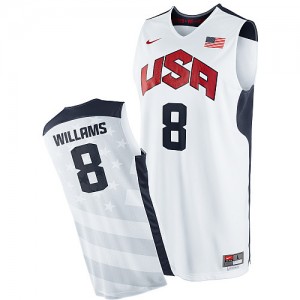 Maillot NBA Team USA #8 Deron Williams Blanc Nike Swingman 2012 Olympics - Homme
