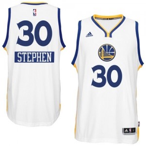 Golden State Warriors #30 Adidas 2014-15 Christmas Day Blanc Authentic Maillot d'équipe de NBA Magasin d'usine - Stephen Curry pour Homme