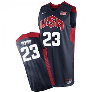Maillot NBA Team USA #23 Kyrie Irving Bleu marin Nike Authentic 2012 Olympics - Homme