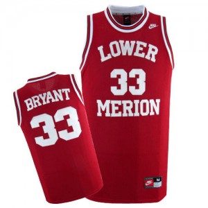 Los Angeles Lakers #33 Nike Lower Merion High School Rouge Authentic Maillot d'équipe de NBA magasin d'usine - Kobe Bryant pour Homme