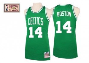 Boston Celtics #14 Mitchell and Ness Throwback Vert Authentic Maillot d'équipe de NBA la vente - Bob Cousy pour Homme