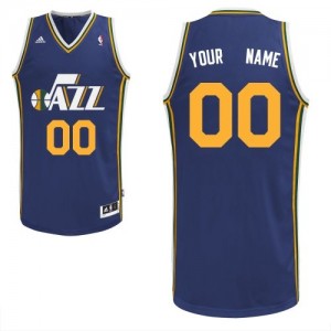 Maillot NBA Bleu marin Swingman Personnalisé Utah Jazz Road Homme Adidas