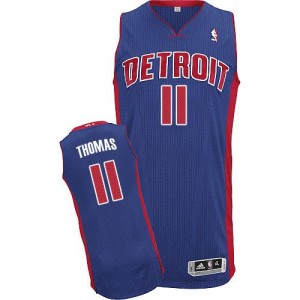 Detroit Pistons #11 Adidas Road Bleu royal Authentic Maillot d'équipe de NBA la meilleure qualité - Isiah Thomas pour Homme