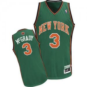 New York Knicks Tracy McGrady #3 Authentic Maillot d'équipe de NBA - Vert pour Homme