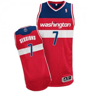 Maillot Authentic Washington Wizards NBA Road Rouge - #7 Ramon Sessions - Homme