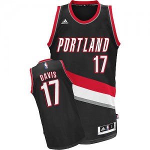 Portland Trail Blazers #17 Adidas Road Noir Swingman Maillot d'équipe de NBA Magasin d'usine - Ed Davis pour Homme