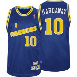Golden State Warriors Tim Hardaway #10 Throwback Authentic Maillot d'équipe de NBA - Bleu pour Homme