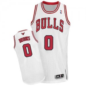 Maillot NBA Chicago Bulls #0 Aaron Brooks Blanc Adidas Authentic Home - Homme