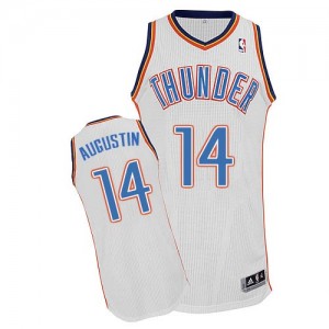 Oklahoma City Thunder D.J. Augustin #14 Home Authentic Maillot d'équipe de NBA - Blanc pour Homme