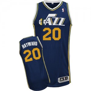 Maillot Authentic Utah Jazz NBA Road Bleu marin - #20 Gordon Hayward - Homme
