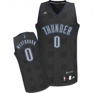 Oklahoma City Thunder #0 Adidas Rhythm Fashion Noir Swingman Maillot d'équipe de NBA vente en ligne - Russell Westbrook pour Homme