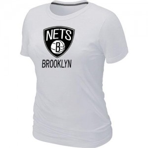 Brooklyn Nets Big & Tall T-Shirt d'équipe de NBA - Blanc pour Femme