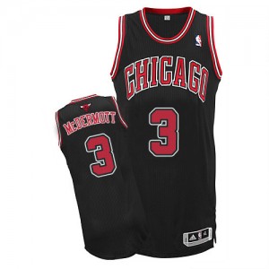 Maillot NBA Chicago Bulls #3 Doug McDermott Noir Adidas Swingman Alternate - Homme
