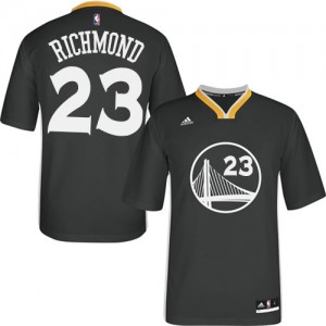 Golden State Warriors #23 Adidas Alternate Noir Authentic Maillot d'équipe de NBA Prix d'usine - Mitch Richmond pour Homme