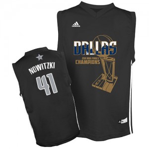 Maillot Adidas Noir Finals Champions Swingman Dallas Mavericks - Dirk Nowitzki #41 - Homme