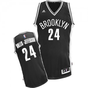 Maillot NBA Noir Rondae Hollis-Jefferson #24 Brooklyn Nets Road Swingman Homme Adidas