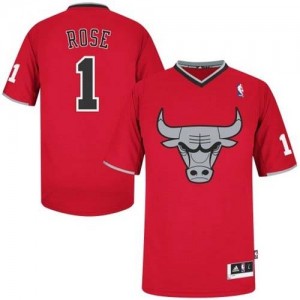 Chicago Bulls #1 Adidas 2013 Christmas Day Rouge Authentic Maillot d'équipe de NBA en ligne - Derrick Rose pour Homme