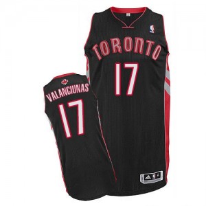 Maillot NBA Authentic Jonas Valanciunas #17 Toronto Raptors Alternate Noir - Homme