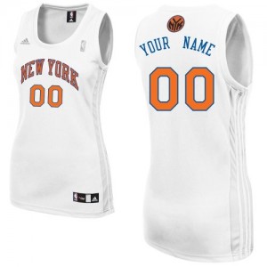 Maillot New York Knicks NBA Home Blanc - Personnalisé Swingman - Femme