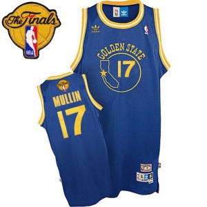 Maillot Authentic Golden State Warriors NBA Throwback 2015 The Finals Patch Bleu royal - #17 Chris Mullin - Homme