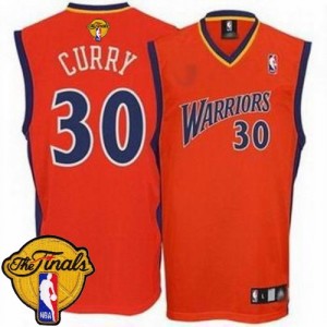 Maillot NBA Swingman Stephen Curry #30 Golden State Warriors Throwback Day 2015 The Finals Patch Rouge - Homme